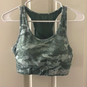 Reebok High Support Green Camo Sports Bra